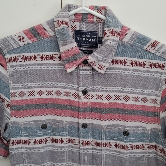 Topman pattern button down shirt - Picture 2 of 3